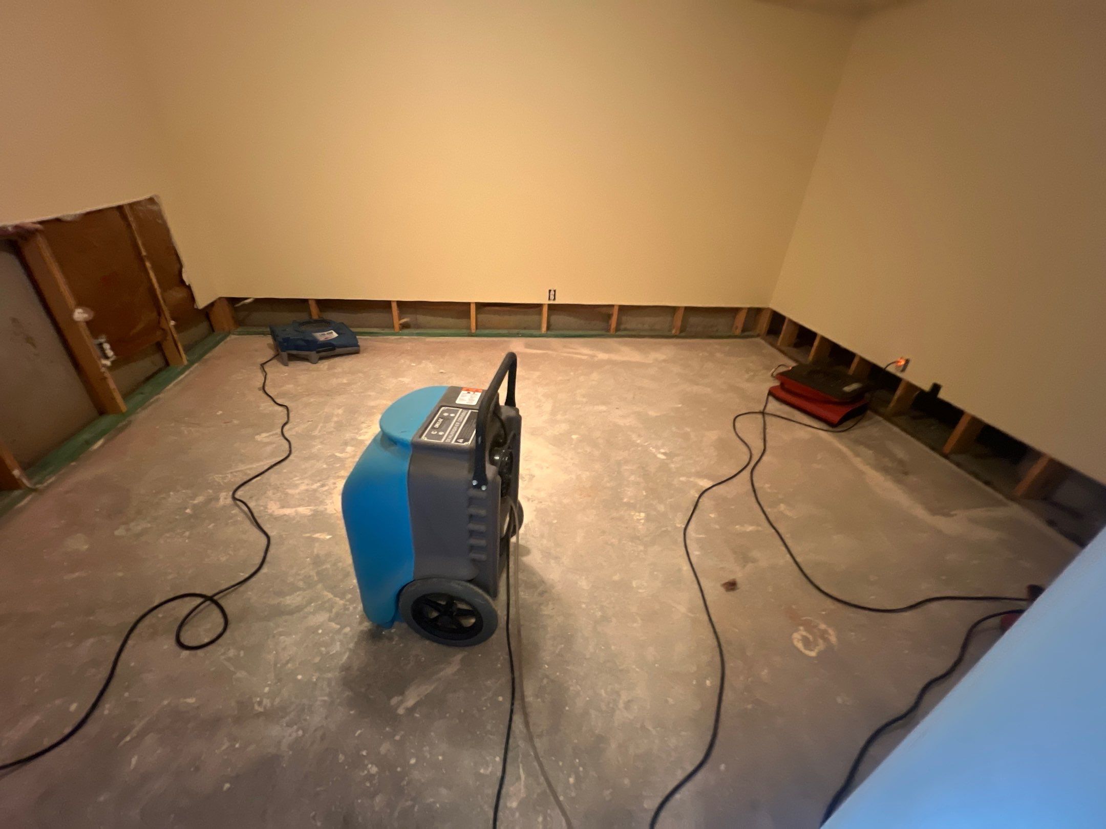 Basement water damage after wide shot — Marietta, GA, Estate Solutions