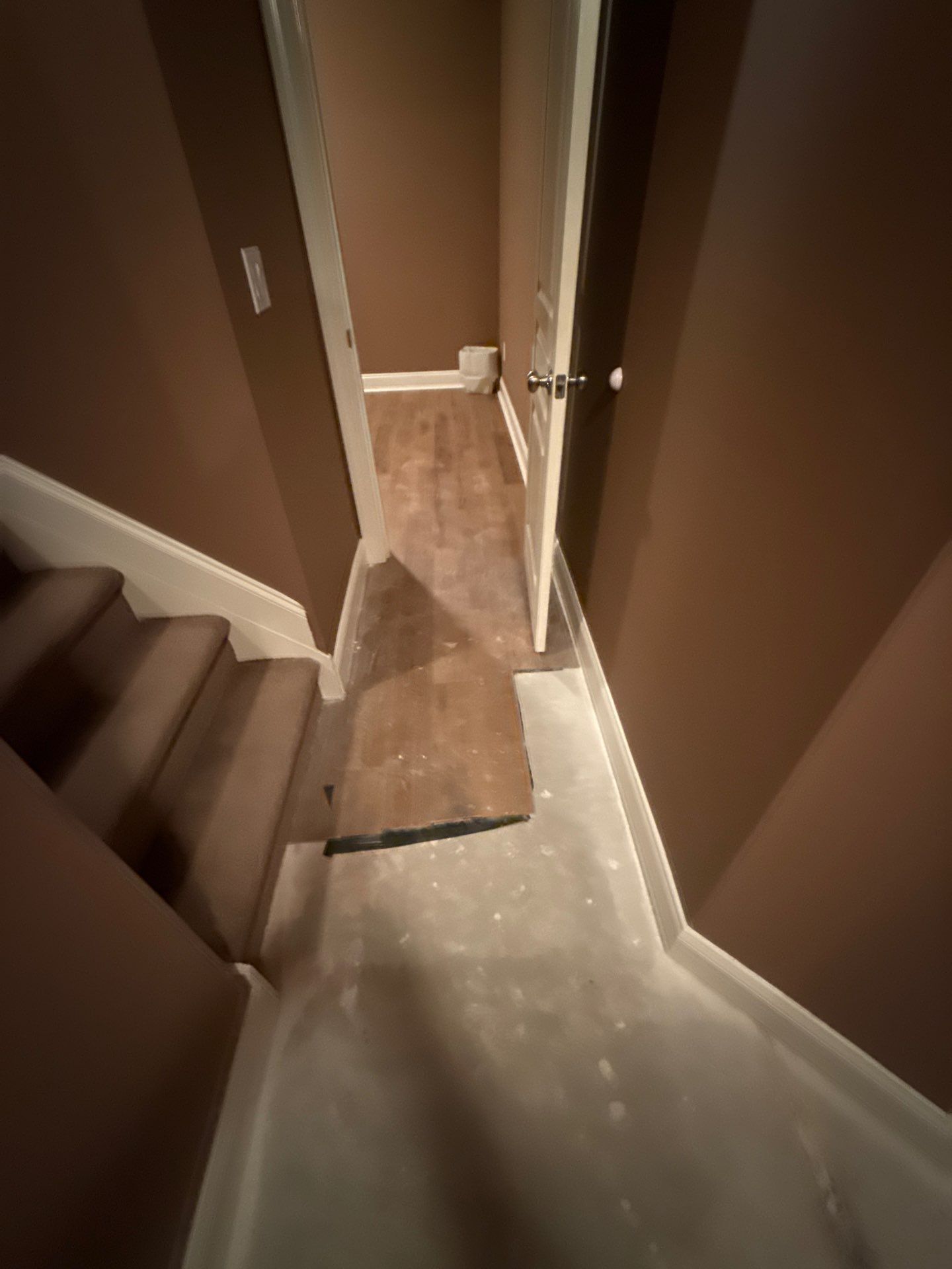 Basement water damage during dehumidifier setup — Marietta, GA, Estate Solutions