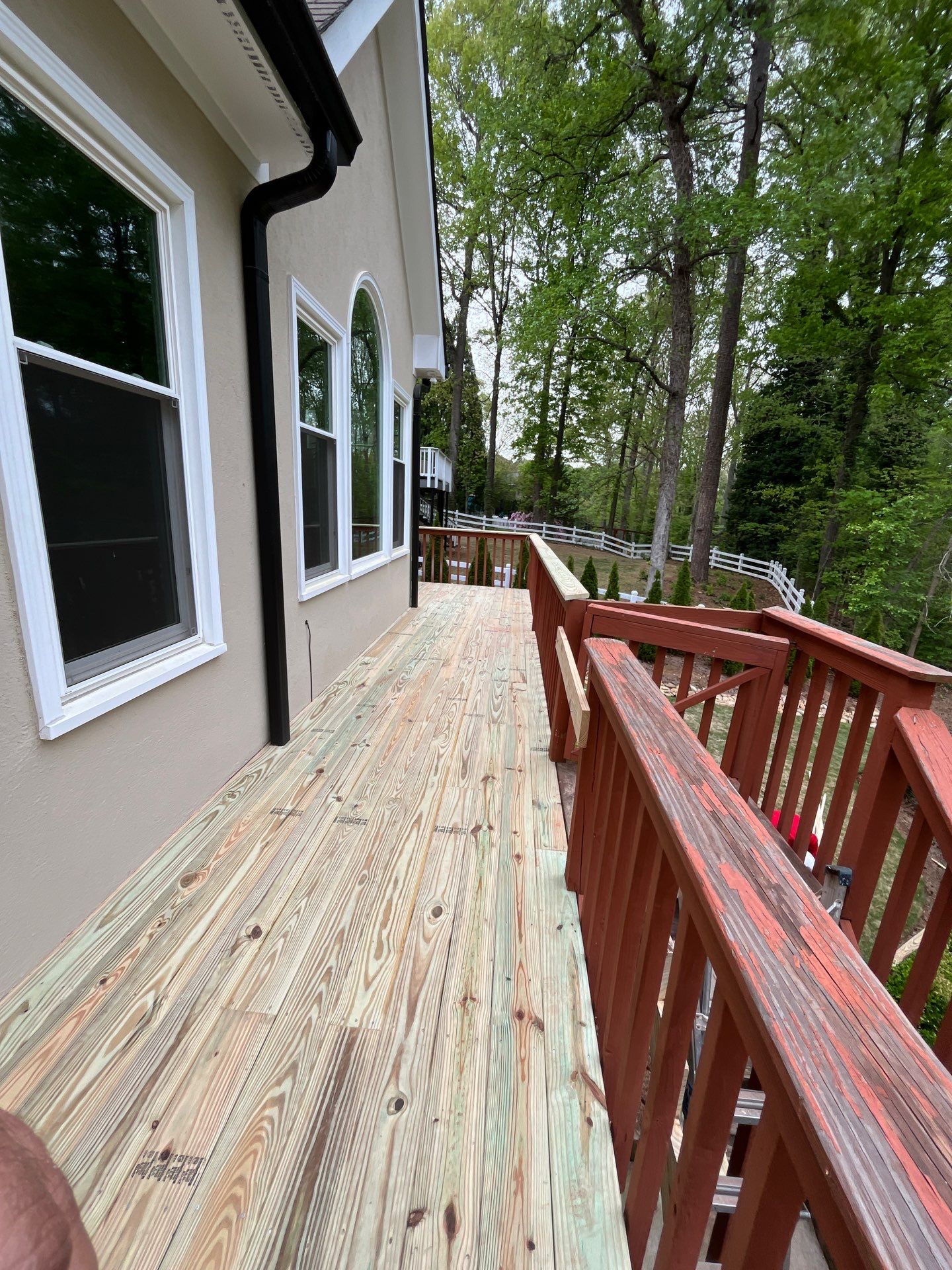 Deck repair stain complete — Marietta, GA, Estate Solutions