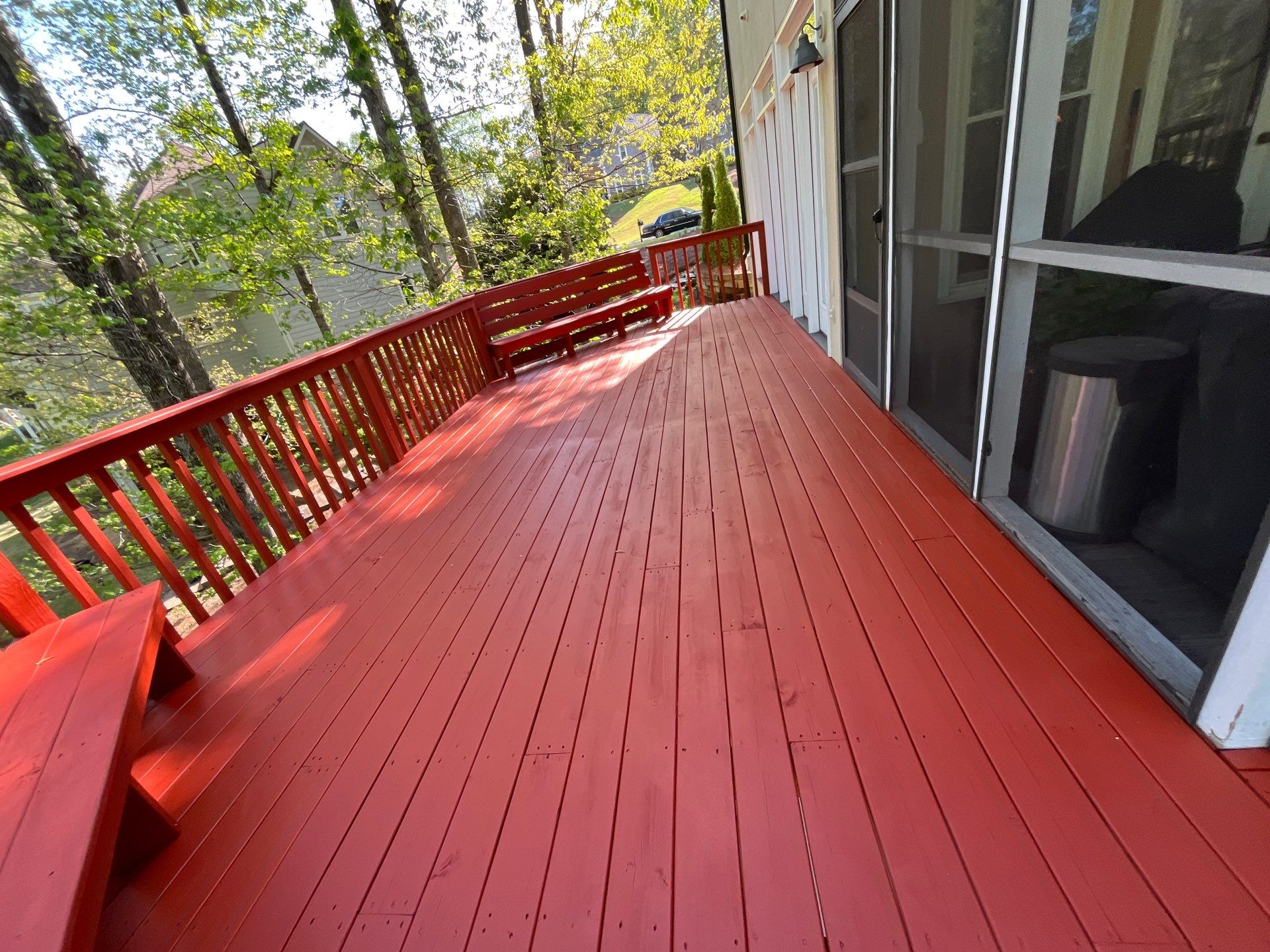 Deck stain application — Marietta, GA, Estate Solutions