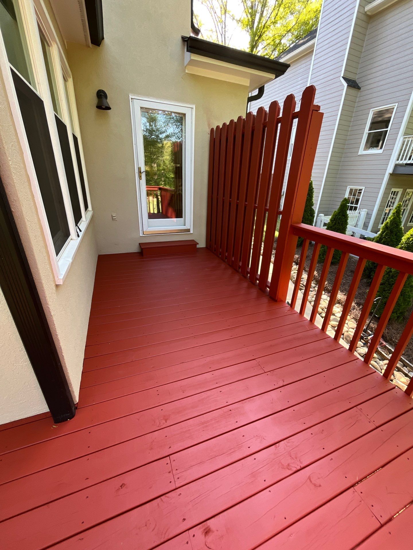 Deck stain before after — Marietta, GA, Estate Solutions