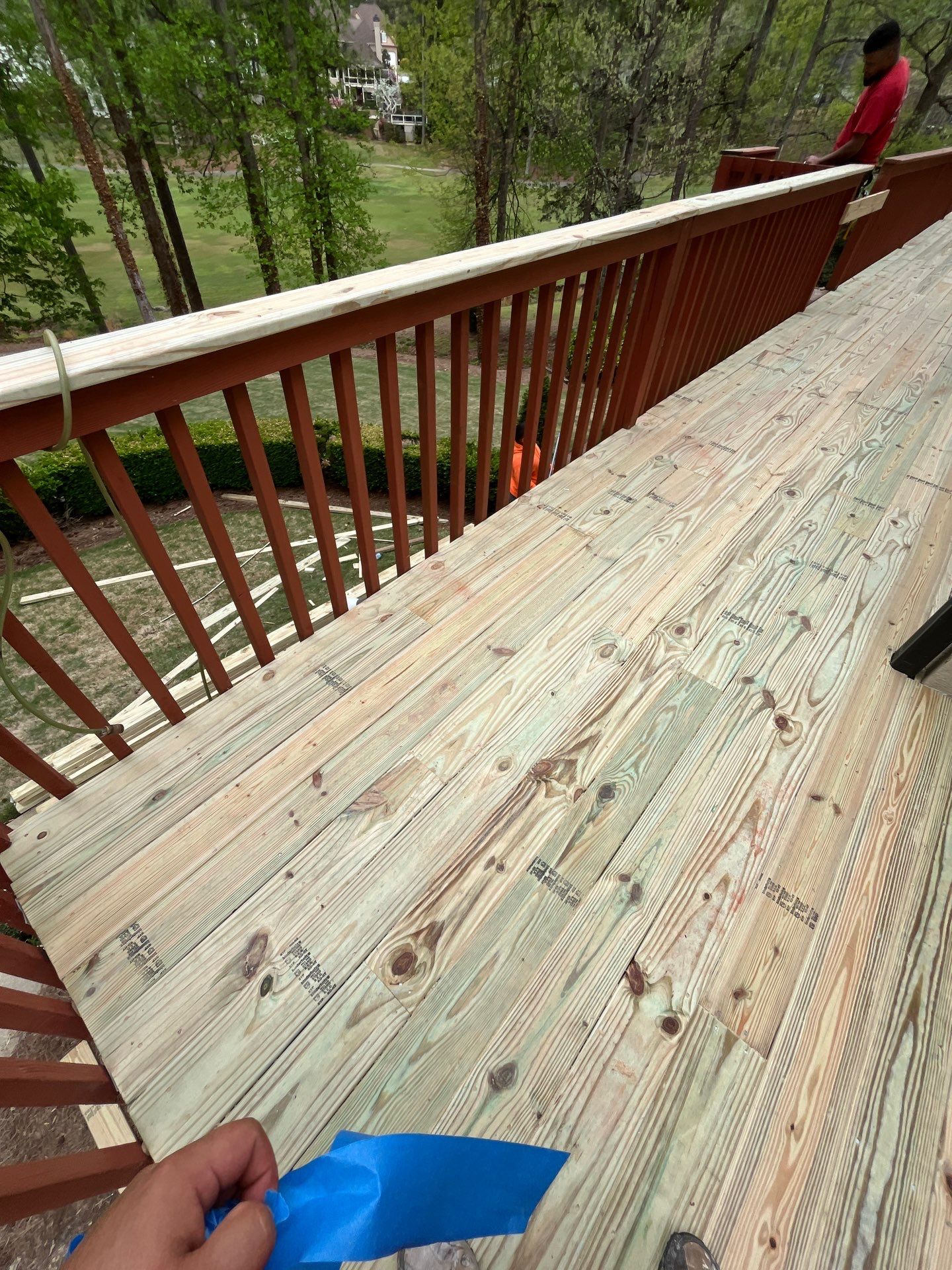 Deck staining complete — Marietta, GA, Estate Solutions