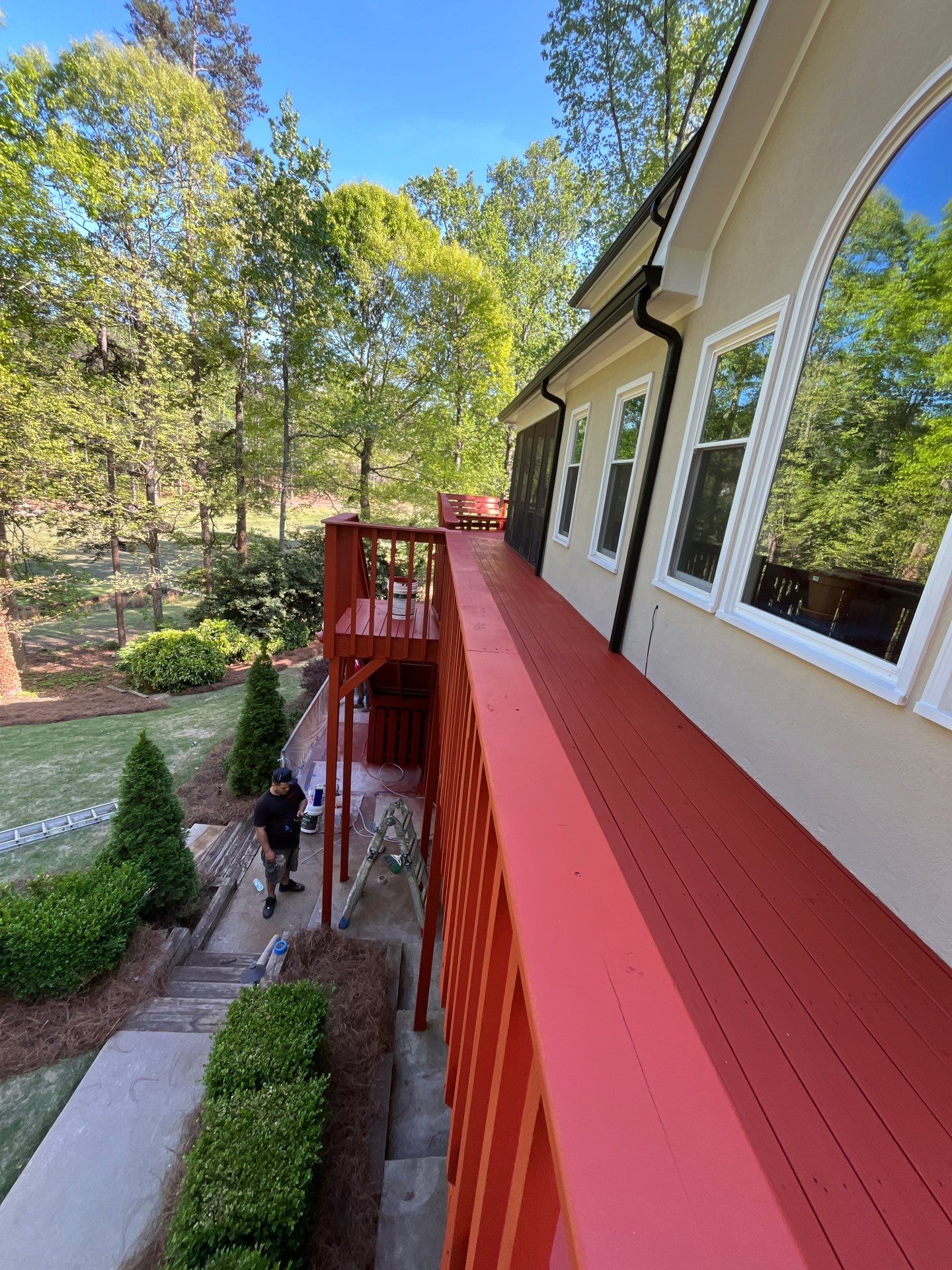Deck staining new wood — Marietta, GA, Estate Solutions