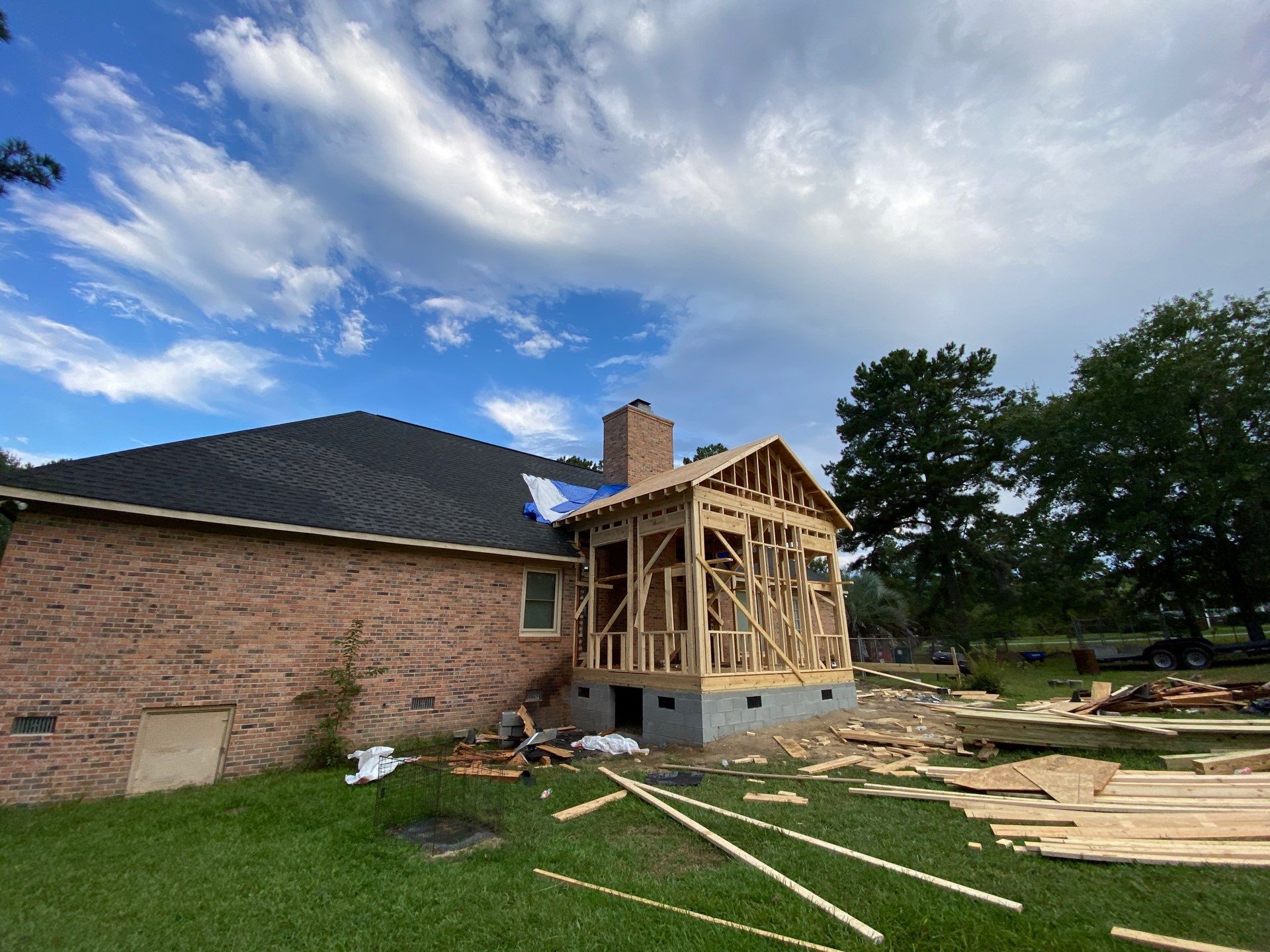 Home addition deck boards laid — Marietta, GA, Estate Solutions