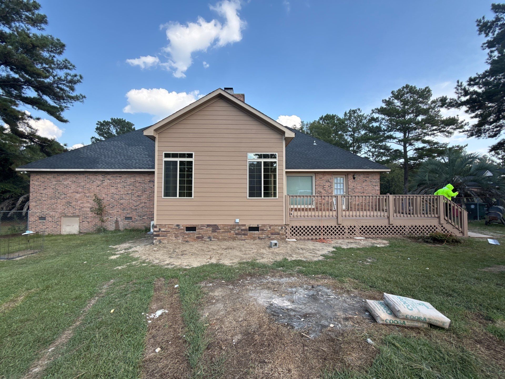 Home addition deck staining — Marietta, GA, Estate Solutions