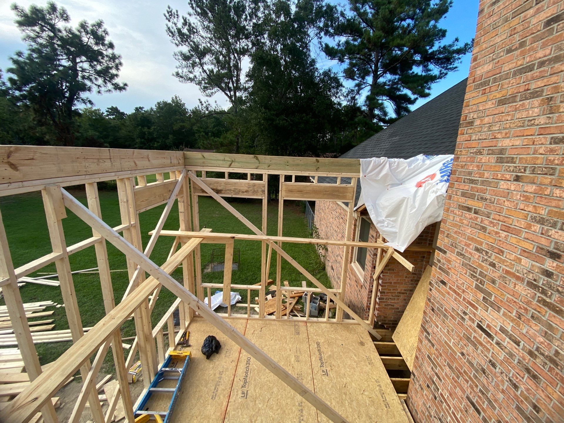 Home addition progress exterior — Marietta, GA, Estate Solutions