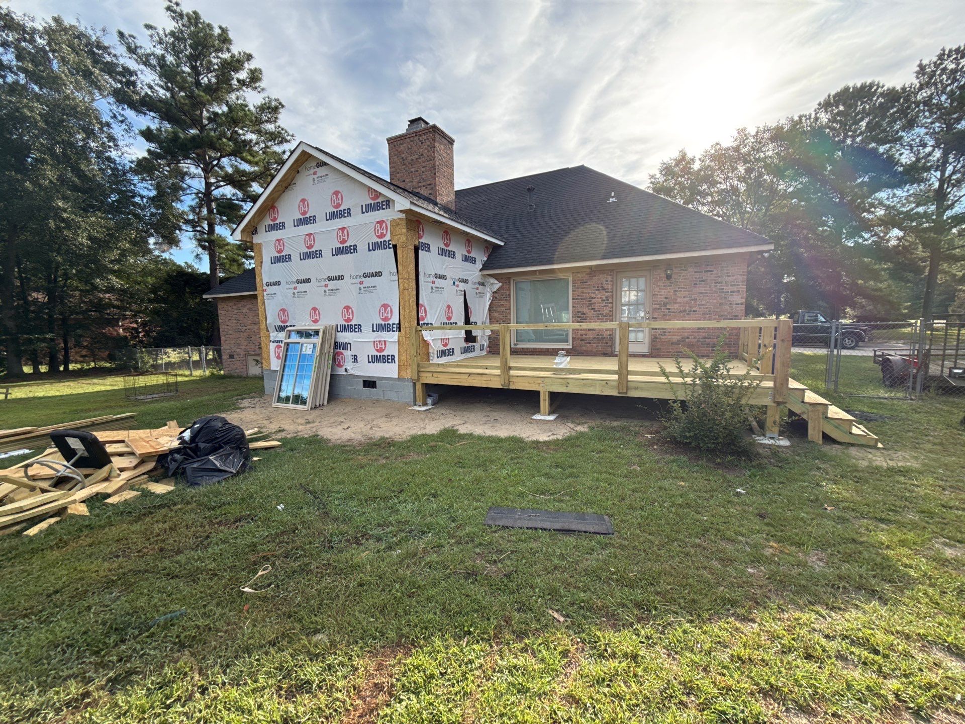 Sunroom addition exterior siding complete — Marietta, GA, Estate Solutions