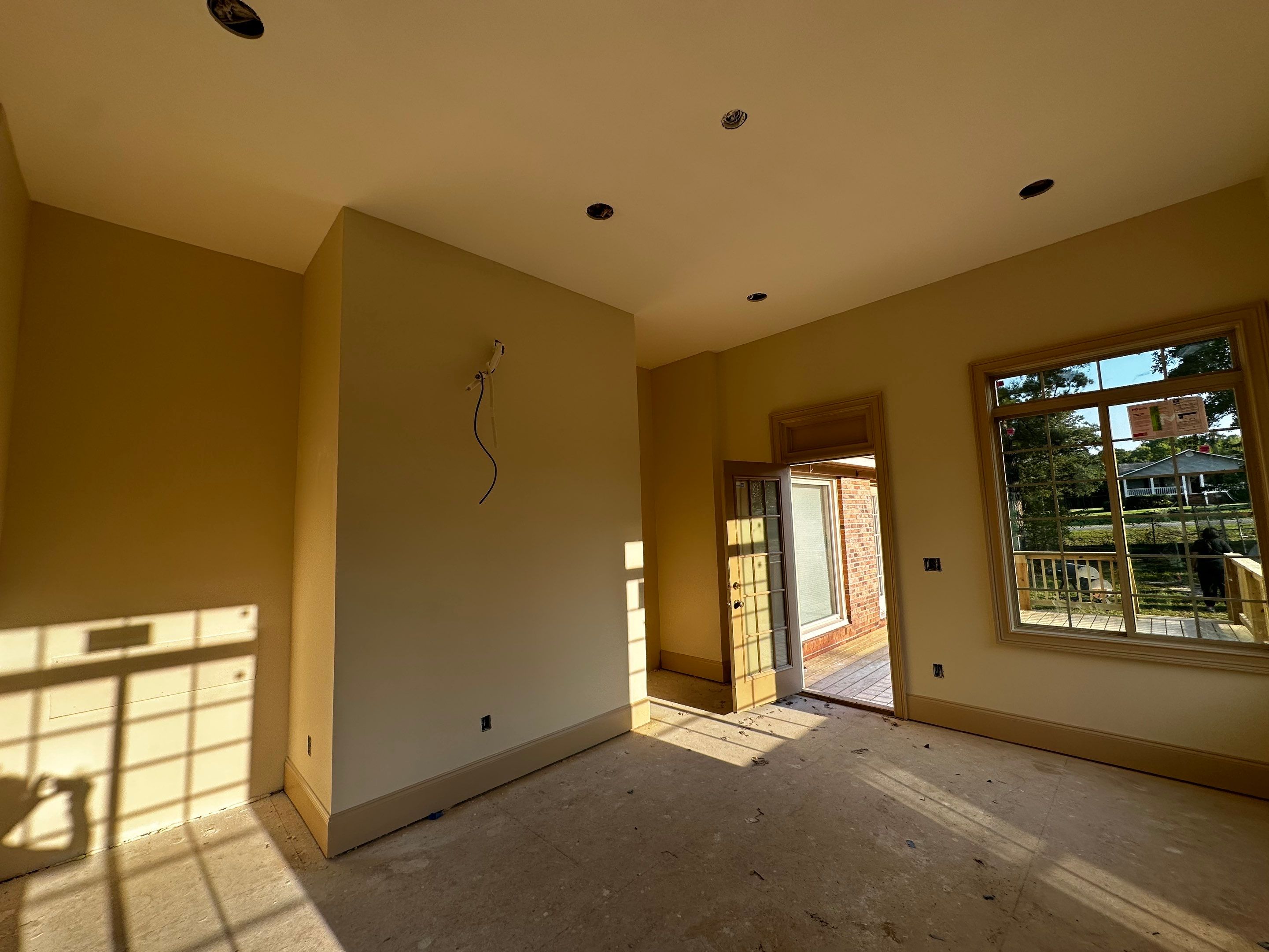 Sunroom addition framing interior — Marietta, GA, Estate Solutions