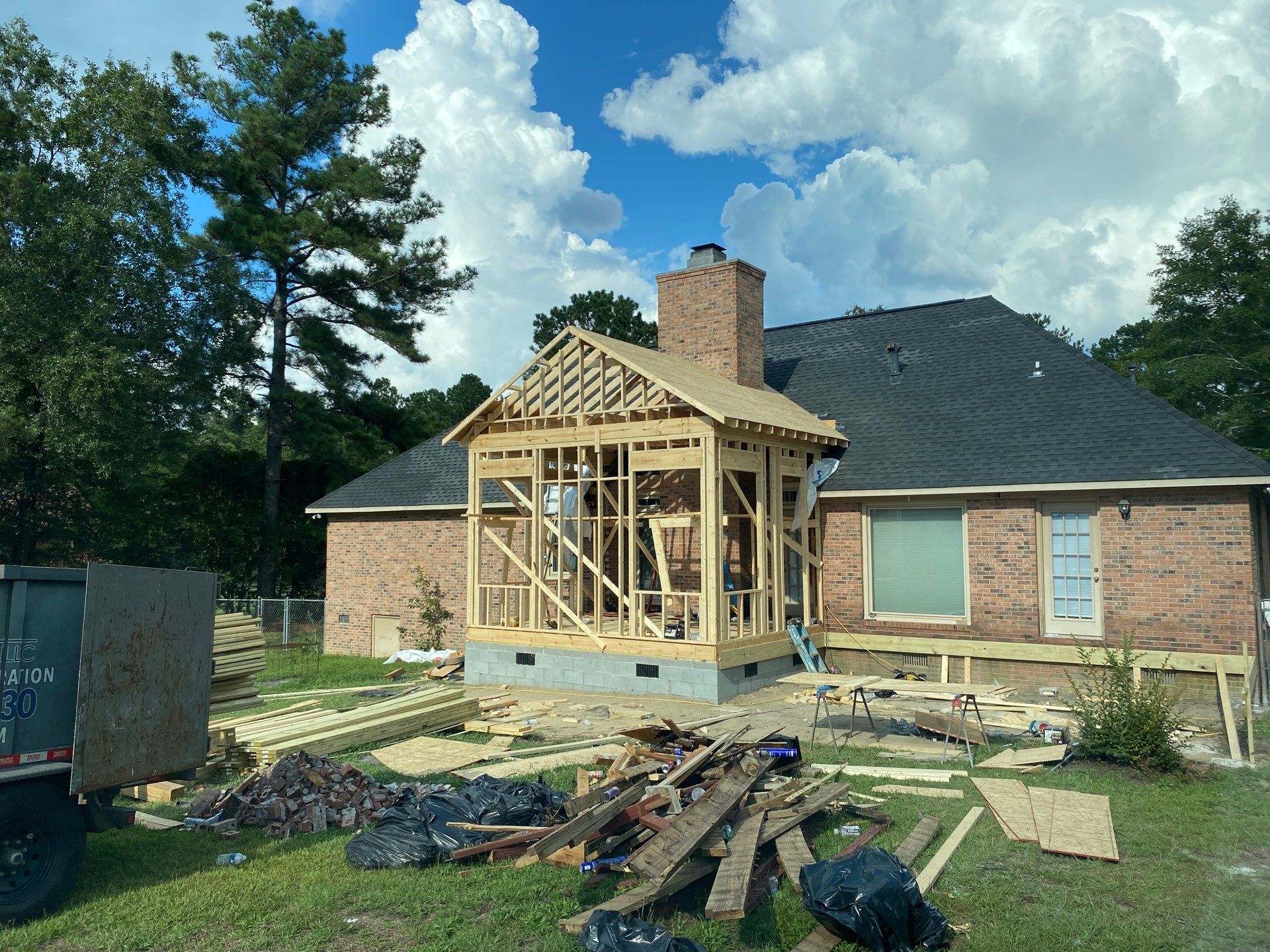 Sunroom addition mini split unit — Marietta, GA, Estate Solutions