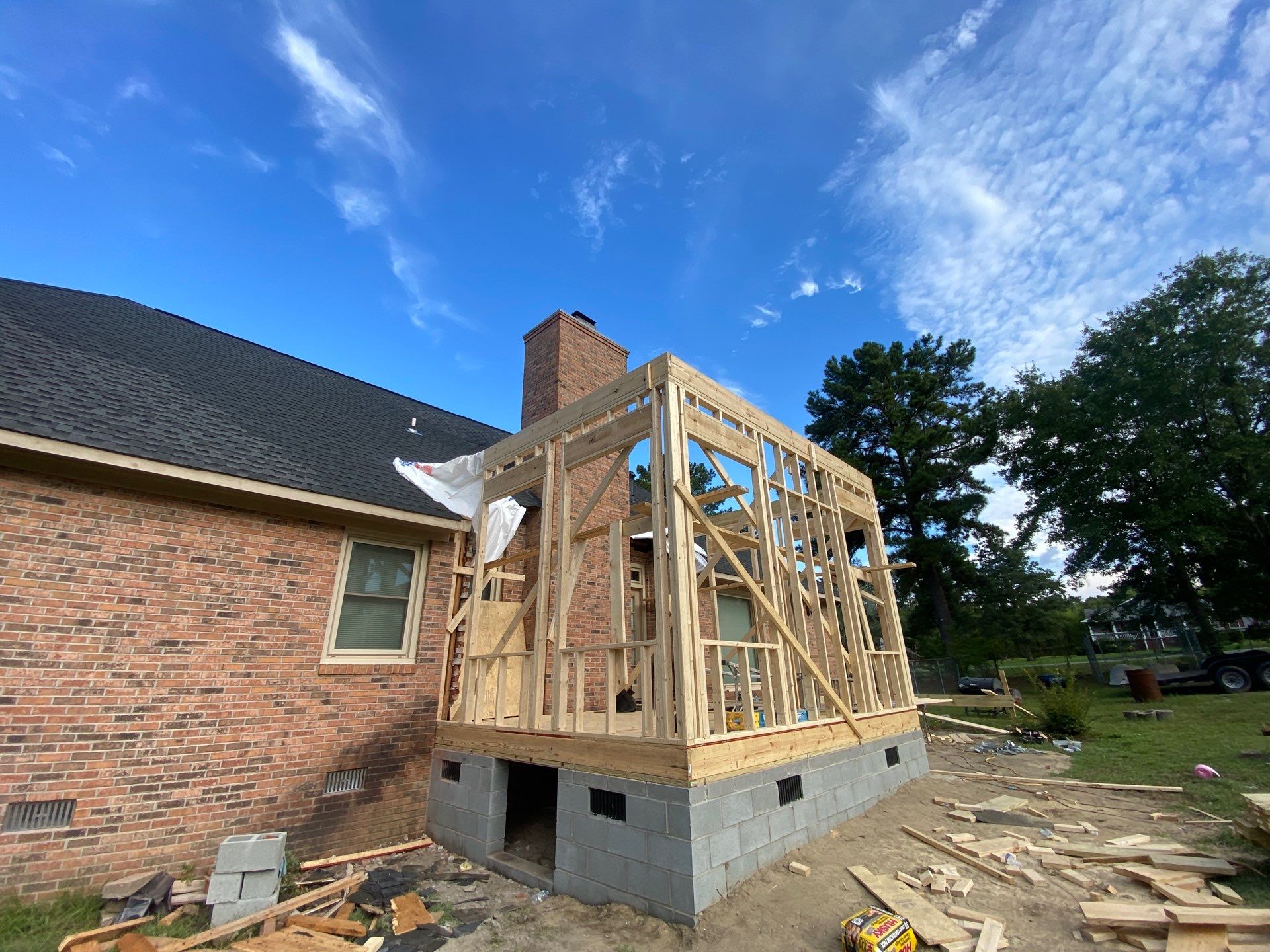 Sunroom addition roofline complete — Marietta, GA, Estate Solutions