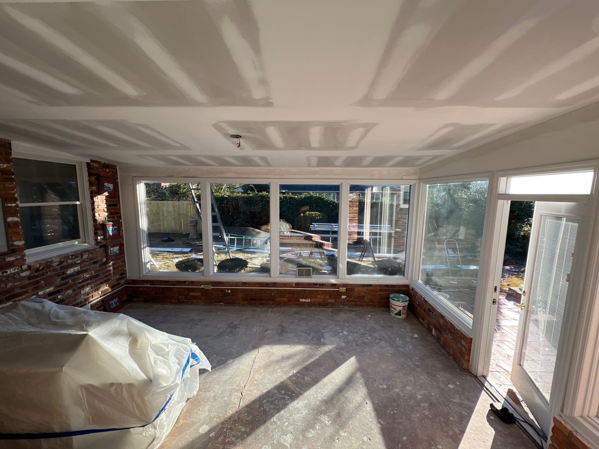 Interior storm water damage containment poly — Marietta, GA, Estate Solutions